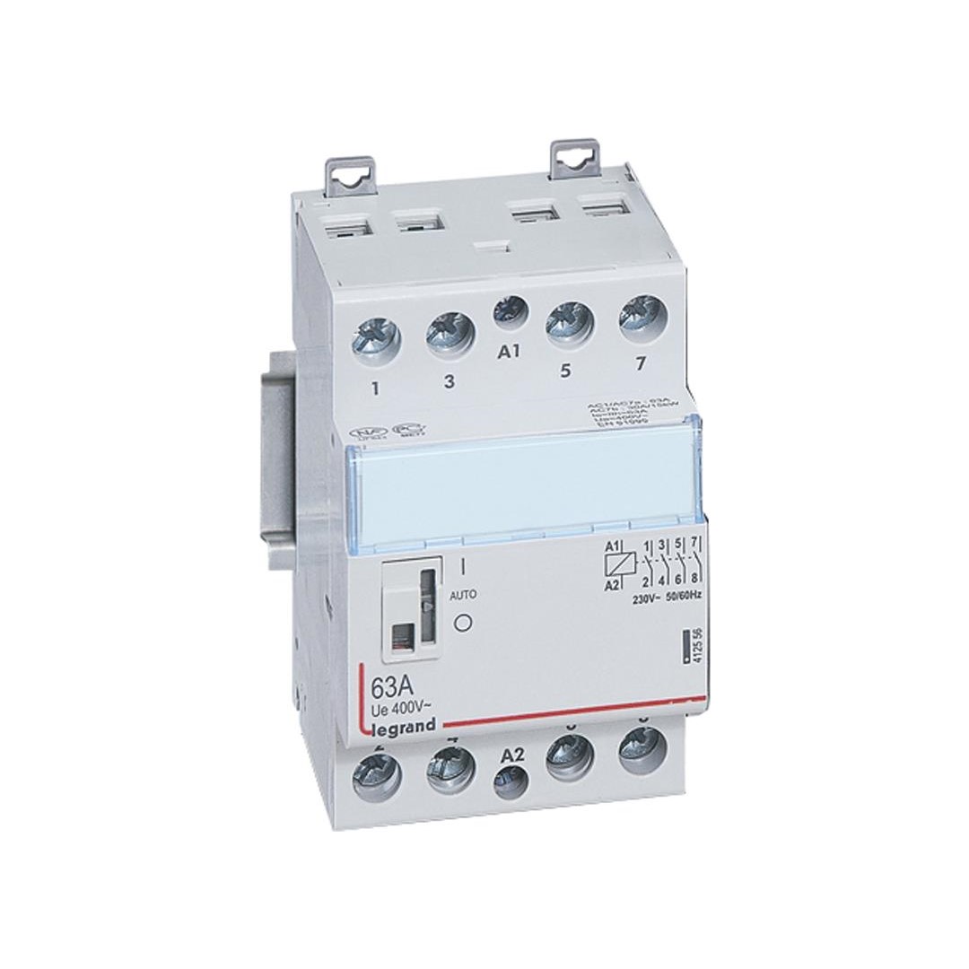Модулен контактор с ръкохватка CX3, 63A 4NO 220V 3 модула Legrand