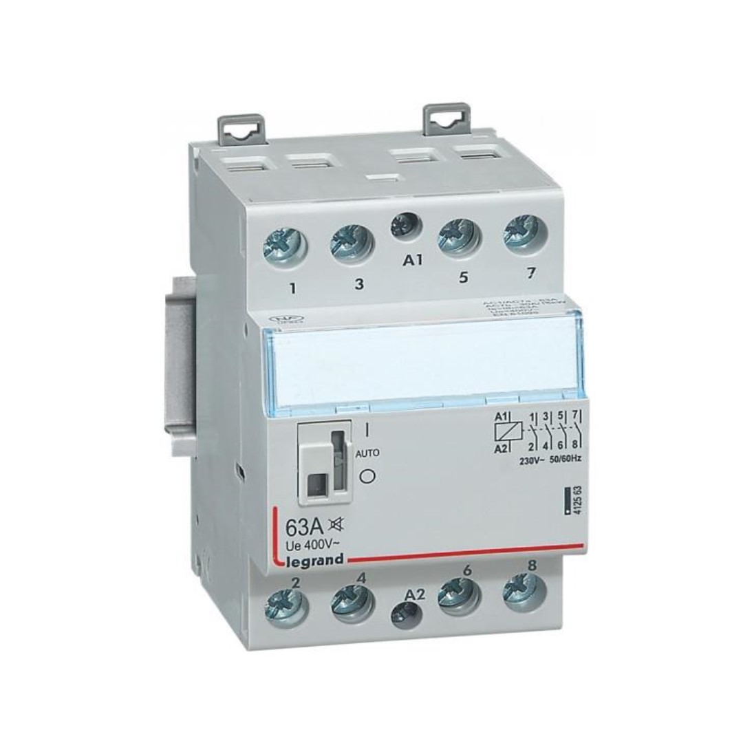 Модулен контактор с ръкохватка CX3, 63A 4NO 220V 3 модула БЕЗШУМЕН Legrand