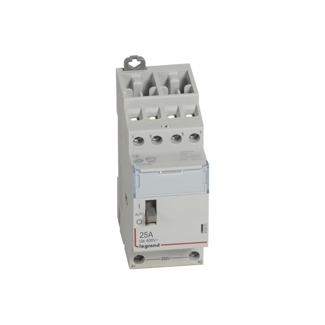 Модулен контактор с ръкохватка CX3, 25А 4NO 220V 2 модула Legrand