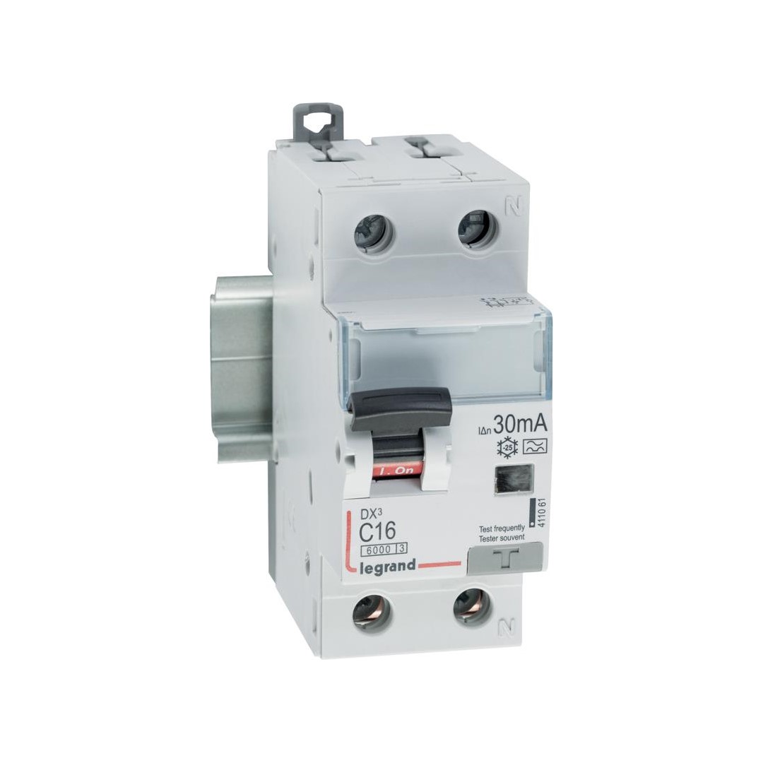 ДТЗ комбинирана DX3 1P+N 16A крива C 30mA тип A 10kA 2 мод. Legrand
