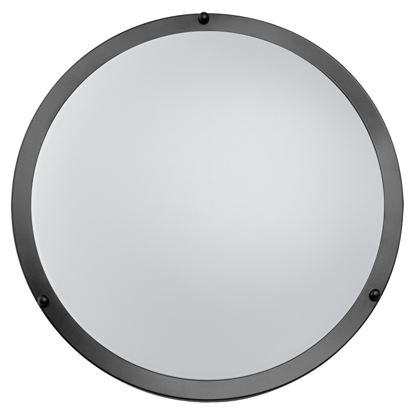 Декоративна LED плафониера 24W, 4200K, 220-240V AC, Черна, кръг, IP20