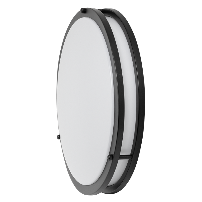 Декоративна LED плафониера 18W, 4200K, 220-240V AC, Черна, кръг, IP20