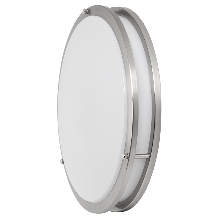 Декоративна LED плафониера 12W, 4200K, 220-240V AC, Сатиниран никел, кръг, IP20