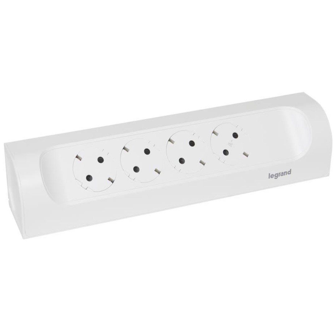 Разклонител ъглов бял 4x2P+E без кабел Corner NEW Legrand
