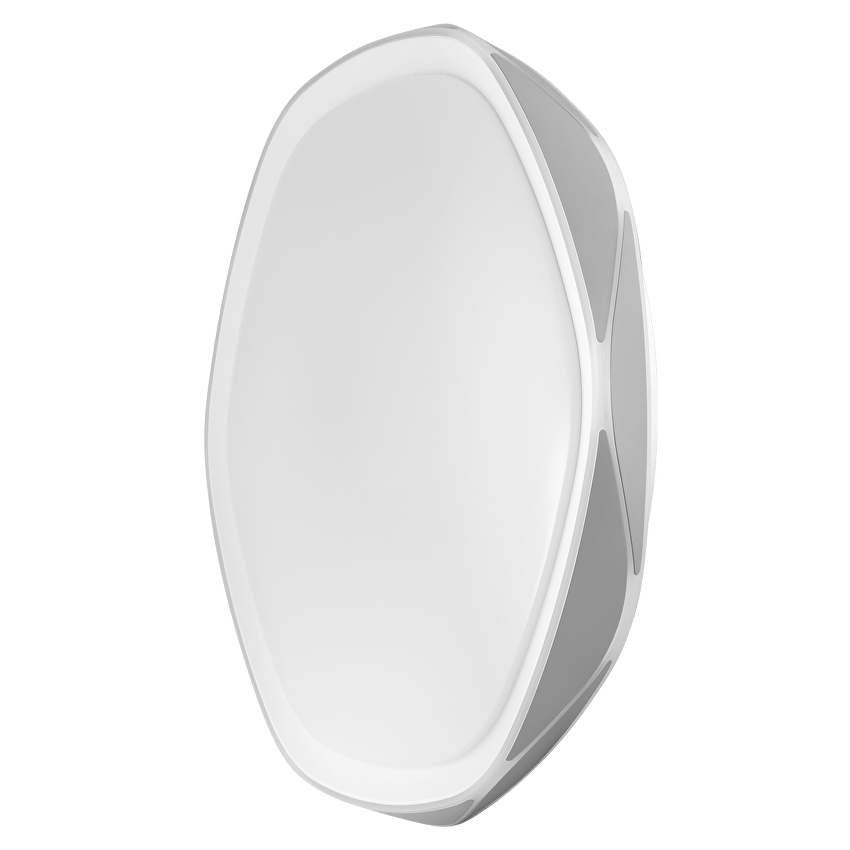 LED Димираща CCT плафониера с дистанционно управление, Сива, max. 72W, 3000K-6500К, 220-240V AC, кръг, IP20