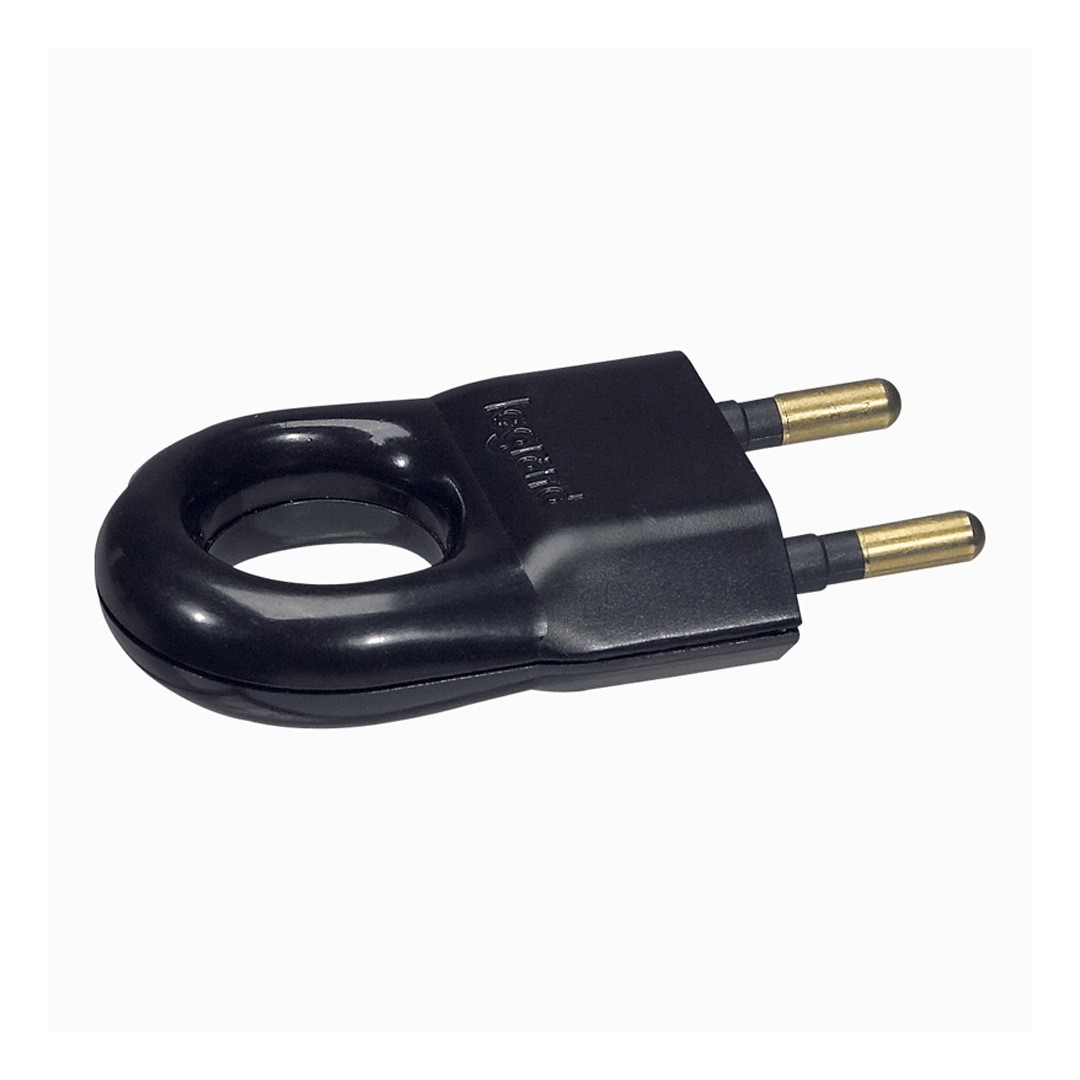 Щепсел черен 2P 6A 250V Legrand