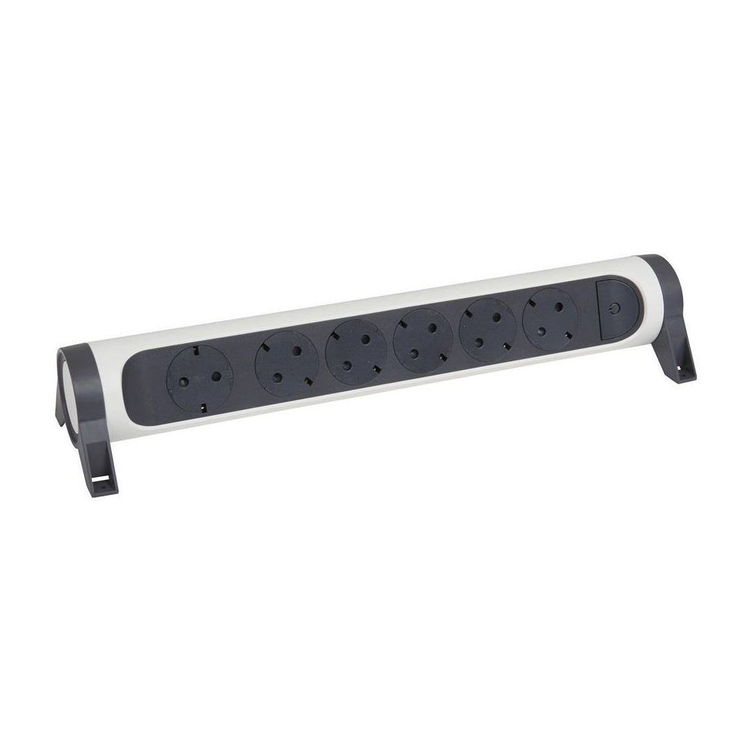 Разклонител БЯЛ 6x2P+E без кабел Premium NEW Legrand