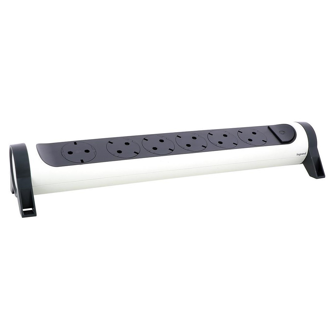 Разклонител БЯЛ 6x2P+E без кабел Premium NEW Legrand