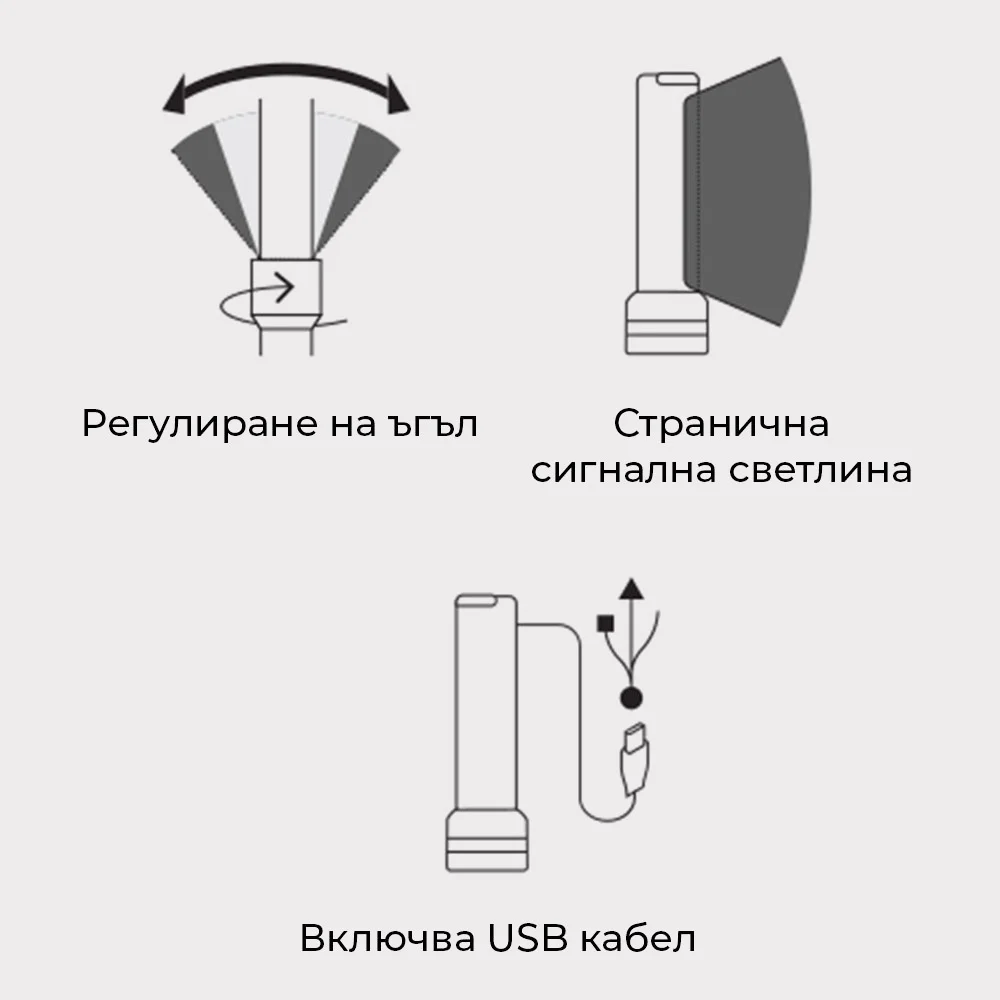 LED фенер TRUPER EX, презареждащ се, 480 lm със странична свелина