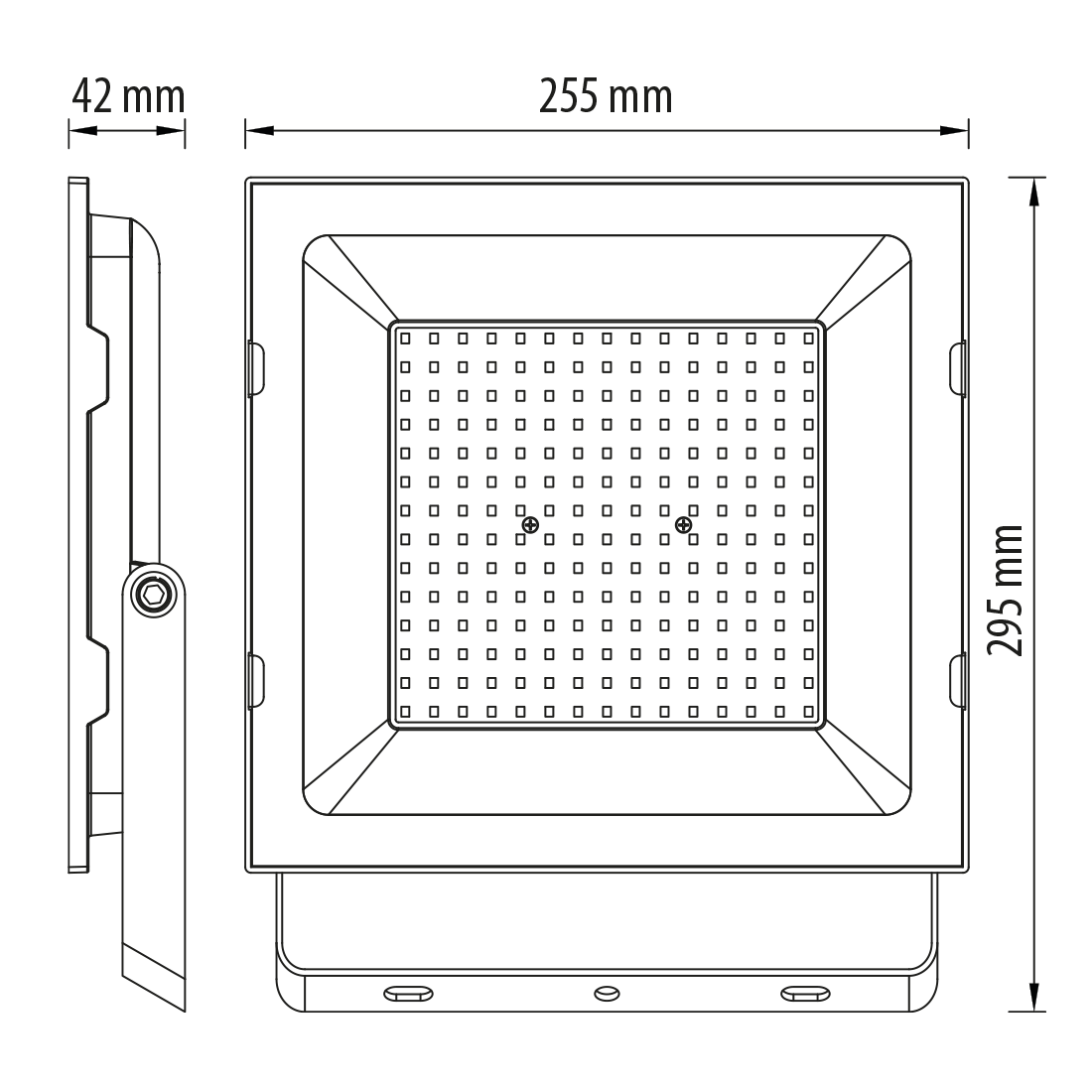 LED SLIM ПРОЖЕКТОР 150W, 6500K, 220-240V AC, IP65 СТУДЕНА СВЕТЛИНА