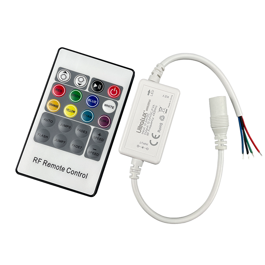 RF МИНИ КОНТРОЛЕР ЗА RGB LED ОСВЕТЛЕНИЕ, 6A, 12-24V DC