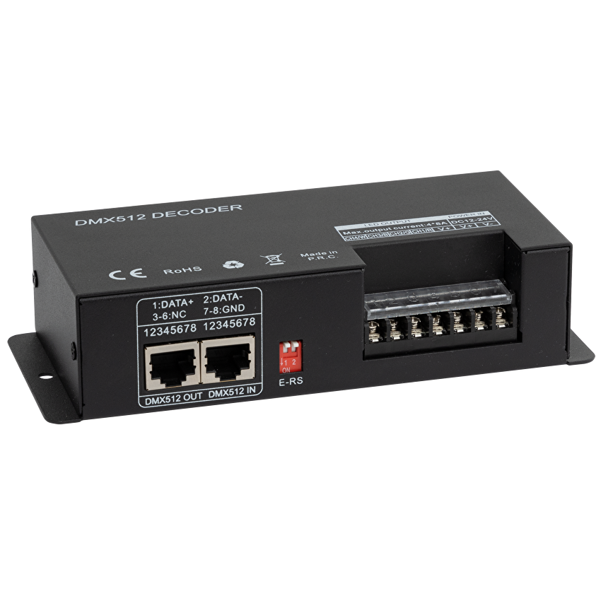 DMX RF ДЕКОДЕР ЗА RGB/RGBW LED ОСВЕТЛЕНИЕ, 32А, 12-24V DC, IP20