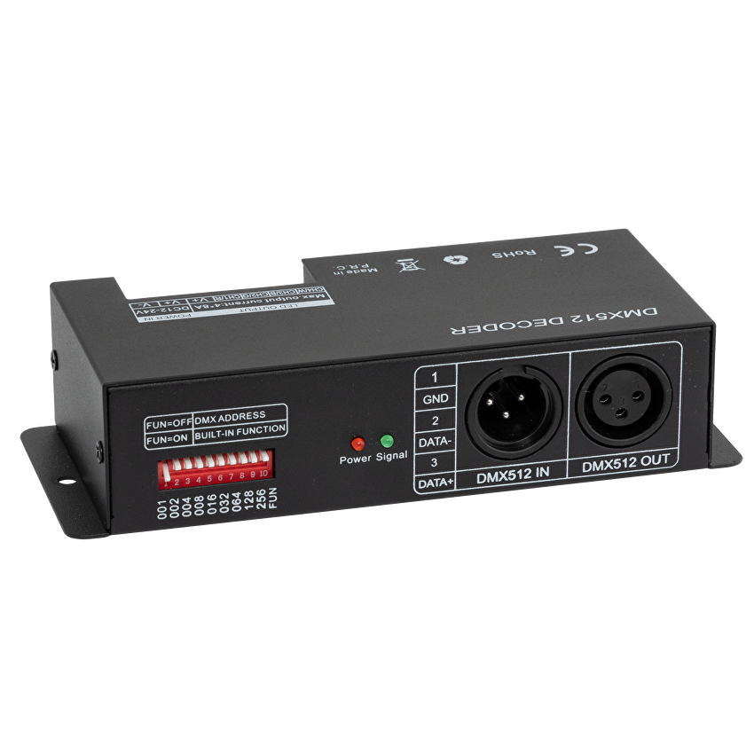 DMX RF ДЕКОДЕР ЗА RGB/RGBW LED ОСВЕТЛЕНИЕ, 32А, 12-24V DC, IP20