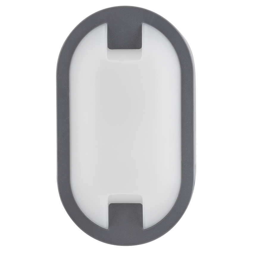 LED ПЛАФОНИЕРА ЕЛИПСА, СИВА, 15W, 4000K, 220-240V AC, НЕУТРАЛНА СВЕТЛИНА, IP65