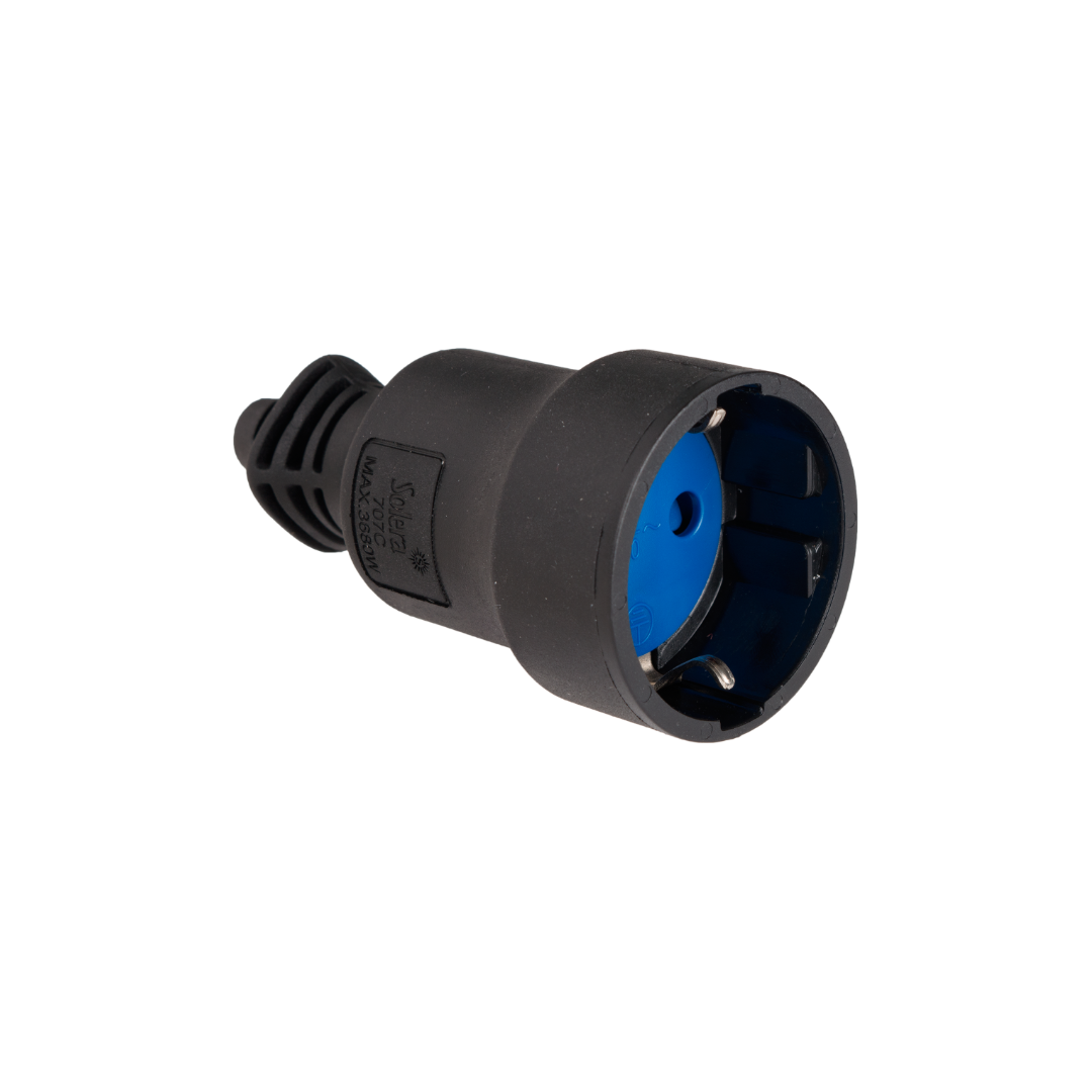 Куплунг 2P+E, 16A 250V~, Черен