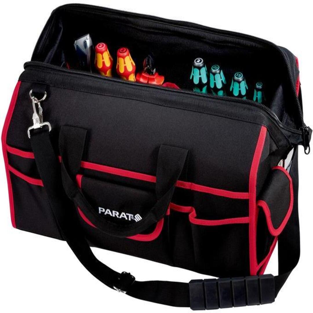 Чанта за рамо с цип BASIC Softbag M за 33 инструмента с усилено пластмасово дъно от синтетичен текстил PARAT