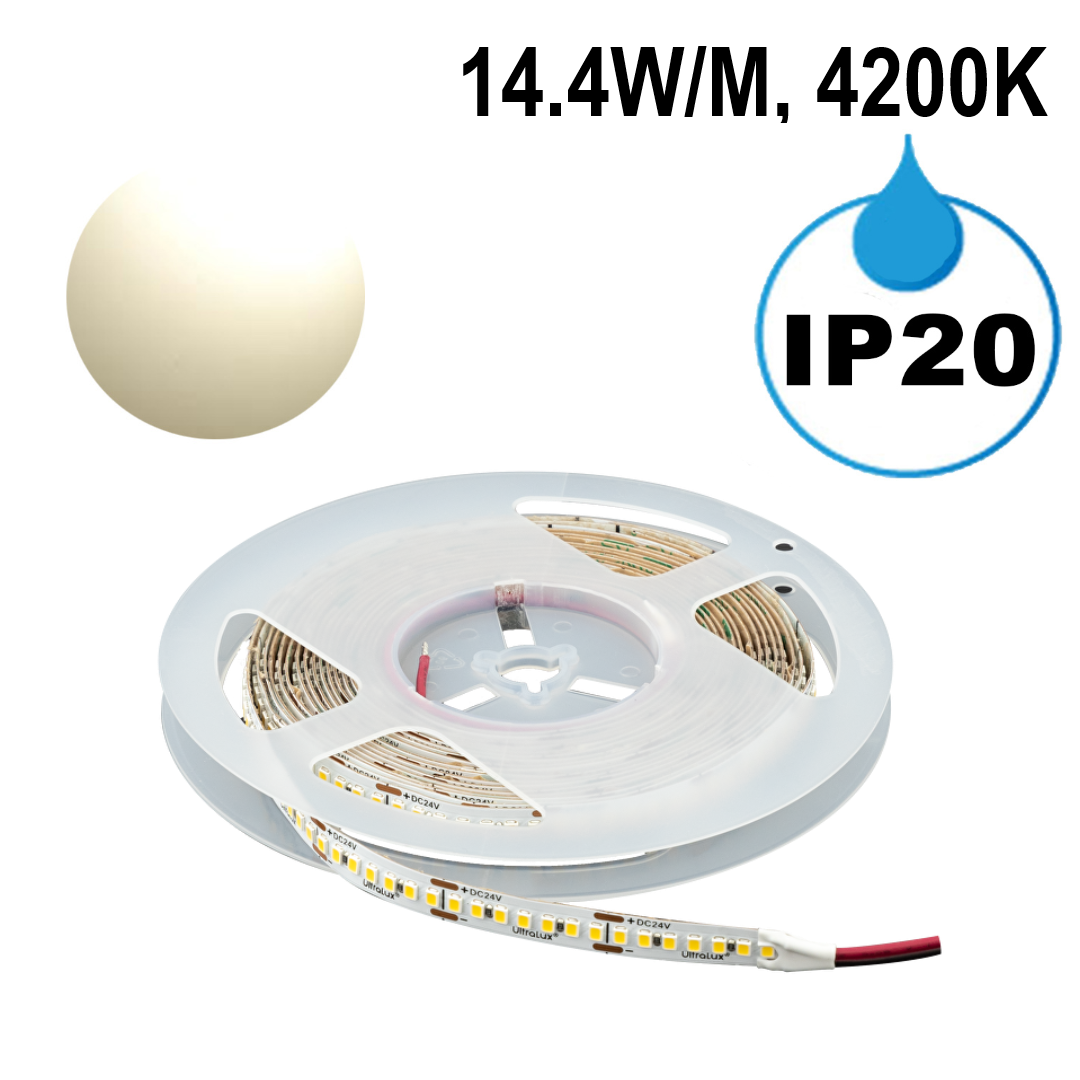 ПРОФЕСИОНАЛНА LED ЛЕНТА 14.4W/M, 4200K, 24V DC, 140 LED/M, SMD2835