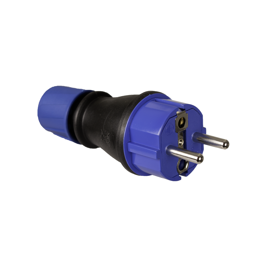 Щепсел 2P+E, 16A 250V~, IP54, Черен