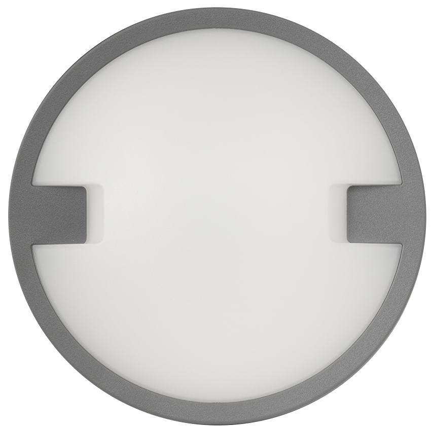 LED ВОДОУСТОЙЧИВА ПЛАФОНИЕРА КРЪГ, СИВА, 18W, 4000K, 220-240V AC, НЕУТРАЛНА СВЕТЛИНА, IP65