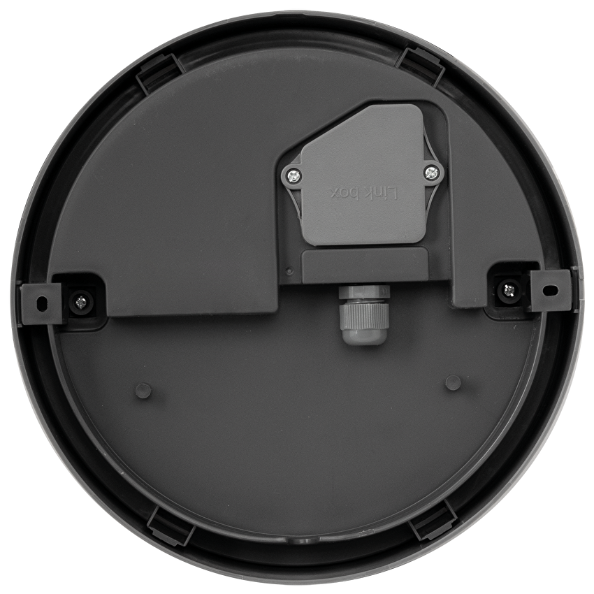 LED ВОДОУСТОЙЧИВА ПЛАФОНИЕРА КРЪГ, СИВА, 18W, 4000K, 220-240V AC, НЕУТРАЛНА СВЕТЛИНА, IP65
