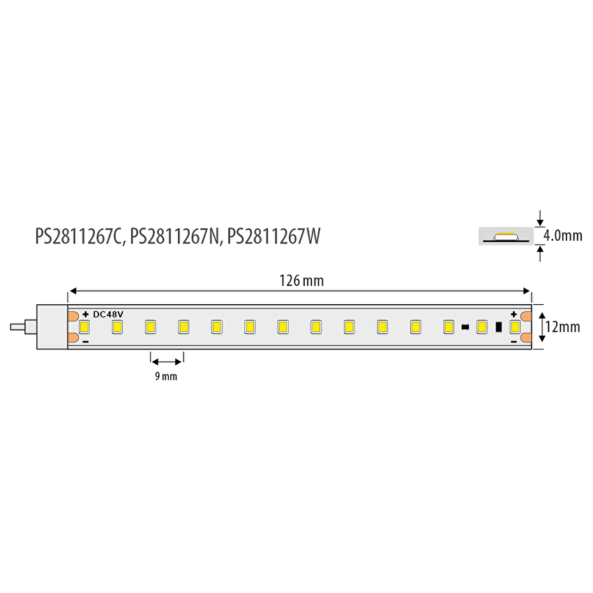 ПРОФЕСИОНАЛНА LED ЛЕНТА СЪС СТАБИЛИЗАТОР НА ТОК 7.5W/M, 2700K, 48VDC, 112LEDS/M, SMD2835, 10M, IP67