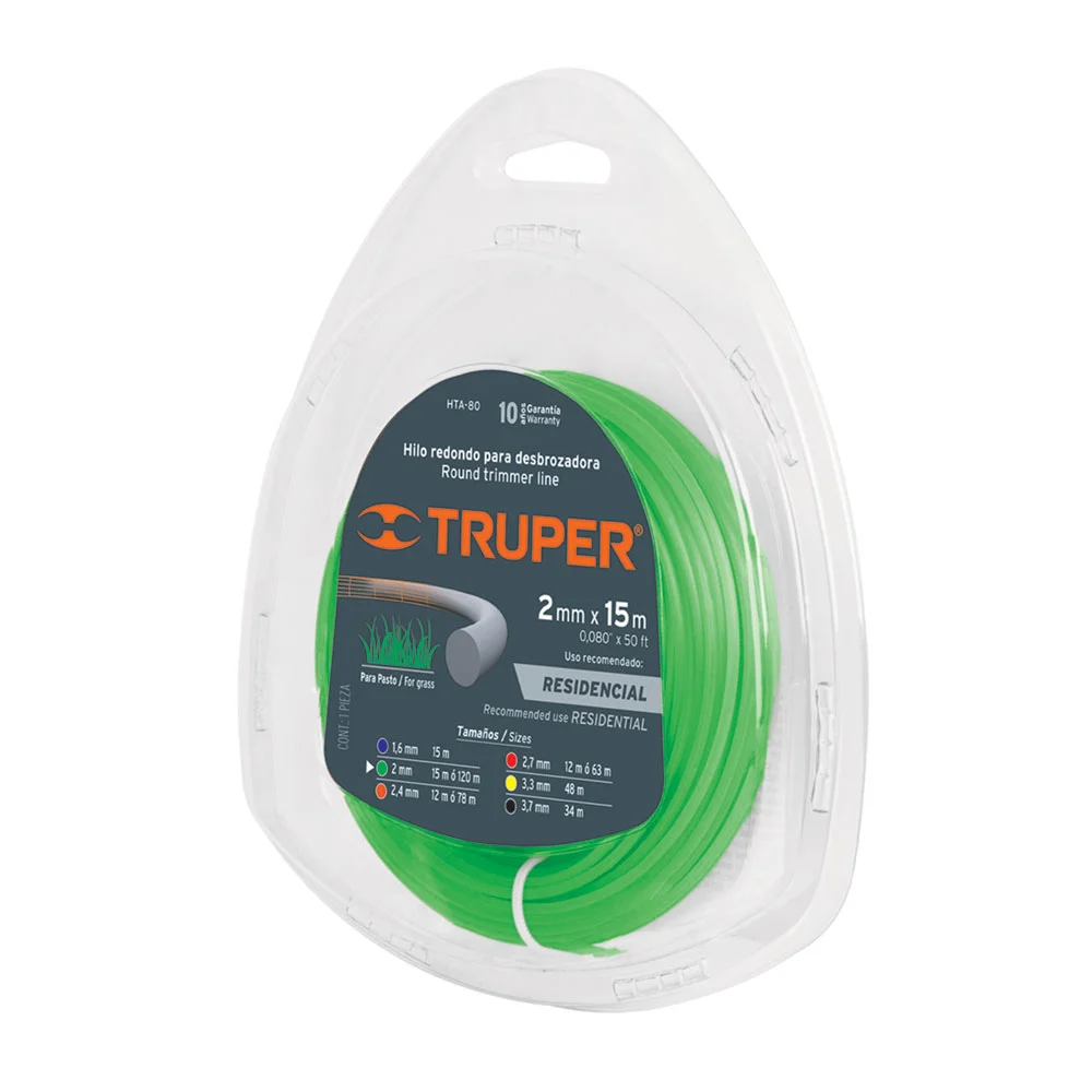 Корда за моторен тример, TRUPER – 2 мм 15 м