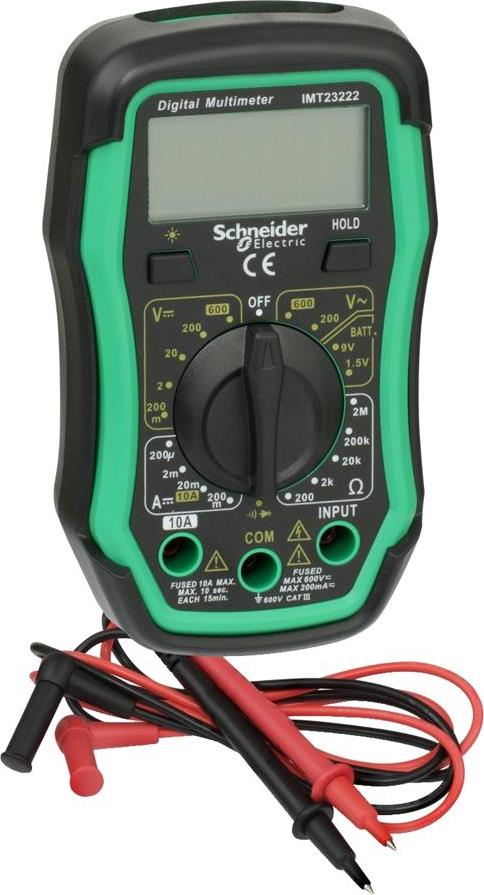Дигитален мултицет измерва 0.2mA-10A DC, AC/DC 200-600V, 200Ohm-2MOhm кат.III до 600V Thorsman SE