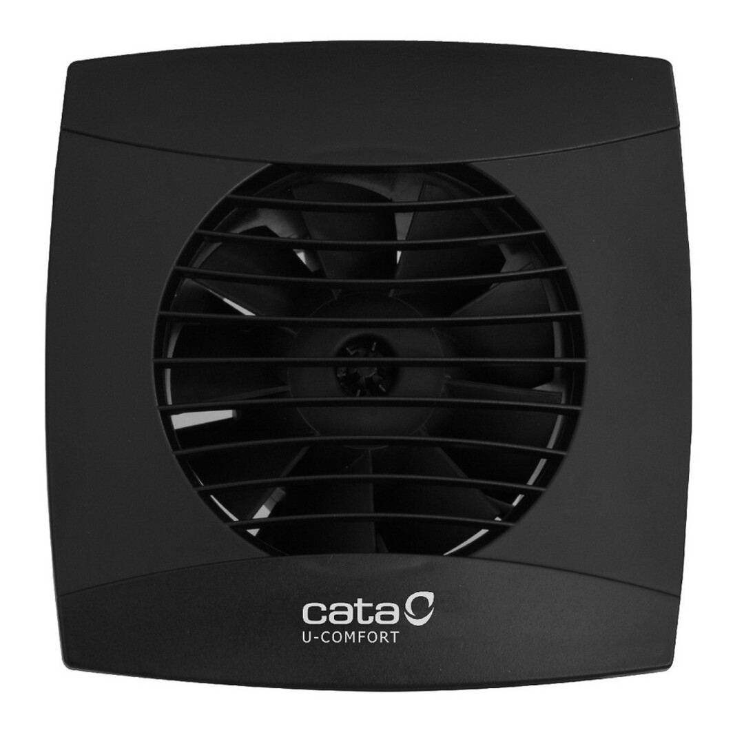 Вентилатор UC-10 ф100мм, цвят Черен, 110м3/ч/ч, 8W, 26dB комплект с клапа CATA