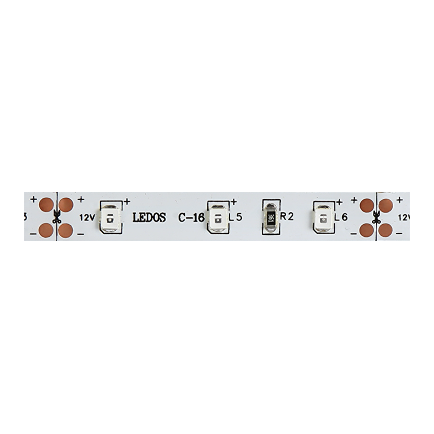 LED ЛЕНТА, 4.8W/M, ЧЕРВЕНА, 12V DC, SMD2835, 60 LEDS/M