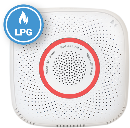 Датчик за газ LPG за контакт бял Shelly GAS