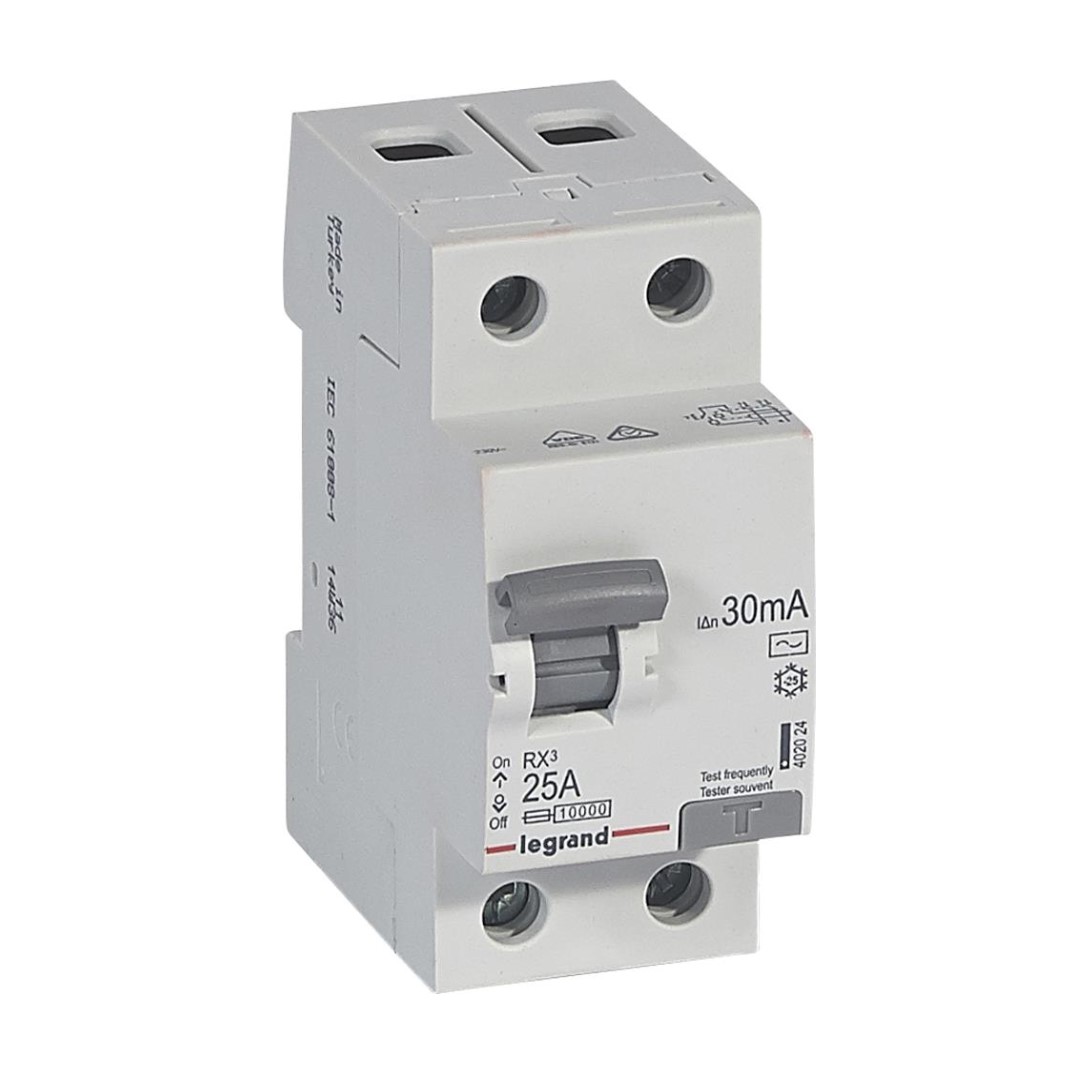 ДТЗ 2P 25А 30mА серия RX3 ID тип AC Legrand
