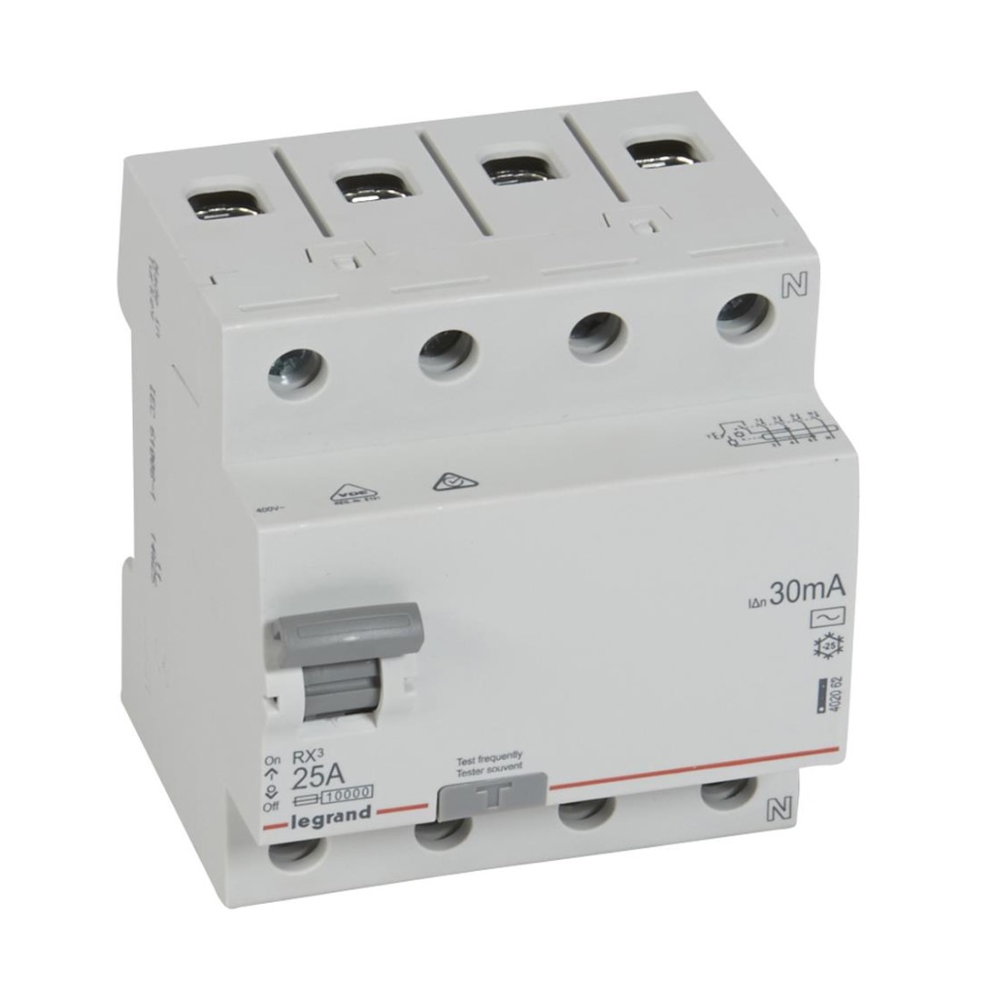 ДТЗ 4P 25А 30mА серия RX3 ID тип AC Legrand