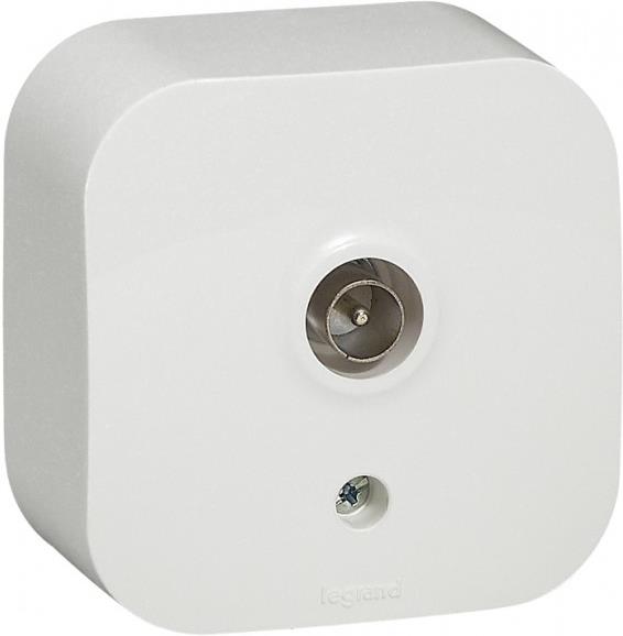 Pозетка TV тип коаксиал IP21 открит монтаж цвят Бял Forix Legrand