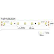 ПРОФЕСИОНАЛНА LED ЛЕНТА 7.2W/M, 4200K, 24V DC, 70 LED/M, SMD2835