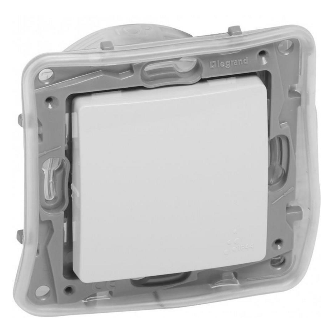 Еднополюсен ключ IP44 цвят бял Niloe Legrand