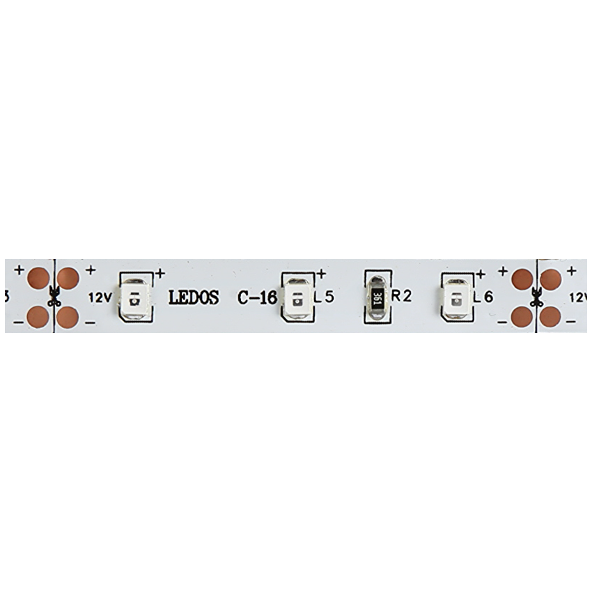 LED ЛЕНТА, 4.8W/M, ЧЕРВЕНА, 12V DC, SMD2835, 60 LEDS/M, IP65