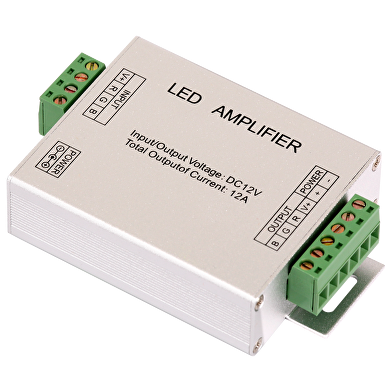 УСИЛВАТЕЛ ЗА RGB LED ОСВЕТЛЕНИЕ 12-24 V DC, 3X4A