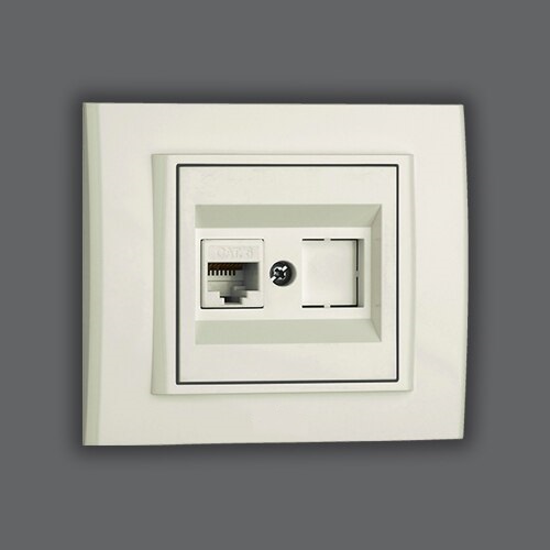 Компютърна розетка RJ45 CAT.6 – Крем