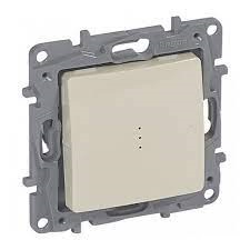 Кръстат ключ сх.7, 10A, 250V, Скрит монтаж, Крем