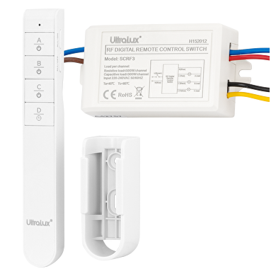 Триканален ключ с RF дистанционно управление 3x300W, 220V