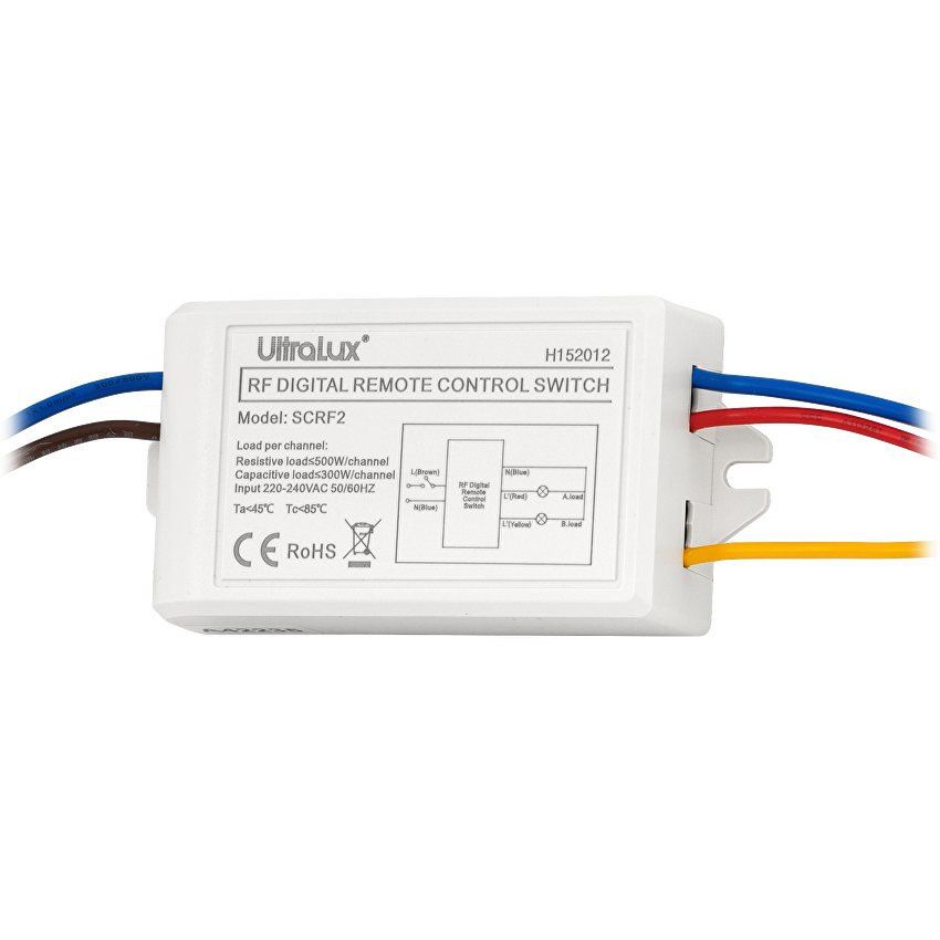 Двуканален ключ с RF дистанционно управление 2x300W, 220V