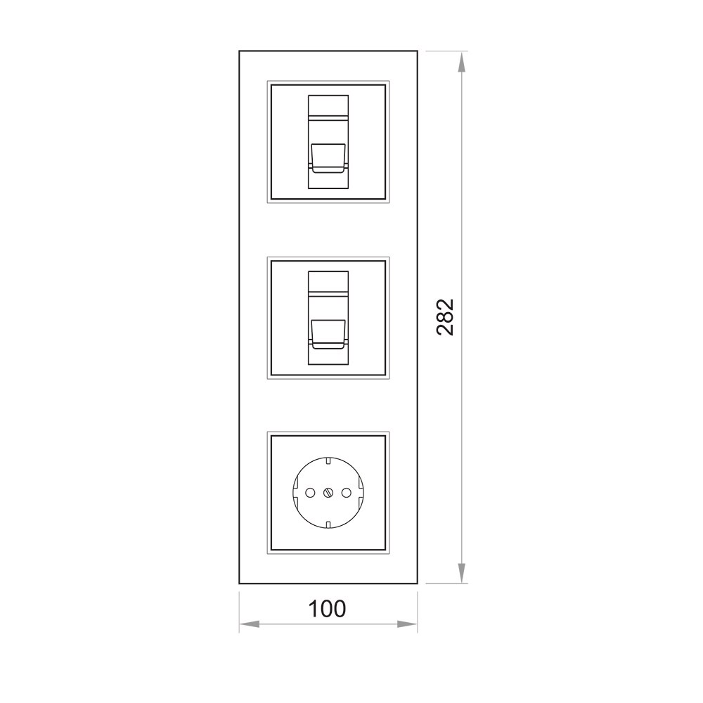 Бойлерно табло – Тройна комбинация,250V – 2x25A+16А – Лабео