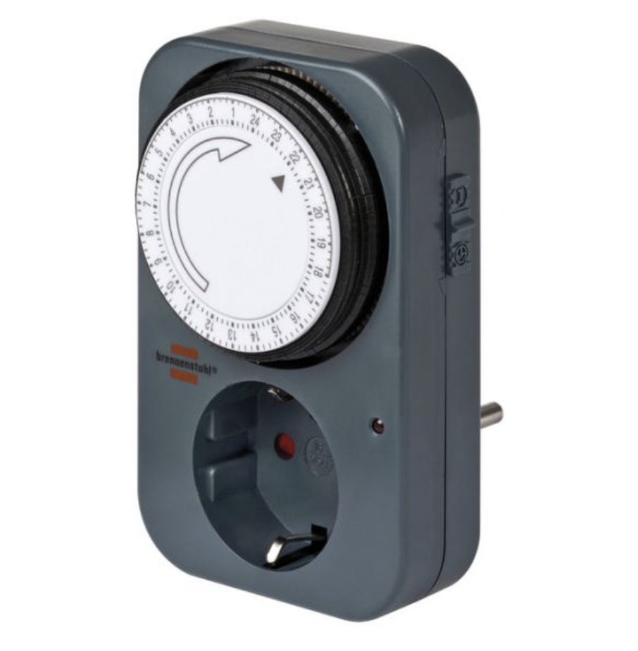 Механичен таймер Brennenstuhl MZ20-1, 24h, 3500W, 16A, 220V