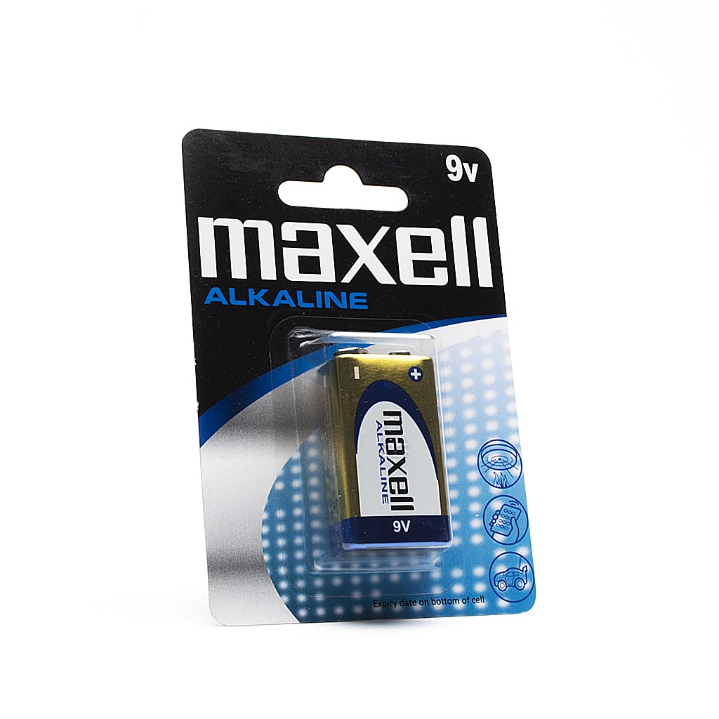 Алкална батерия 9V,MAXELL, 6LF22 /6LR61/, 1бр.