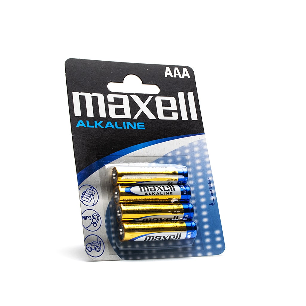 Алкална батерия LR-03, 1,5V, MAXELL, 4 бр. на блистер