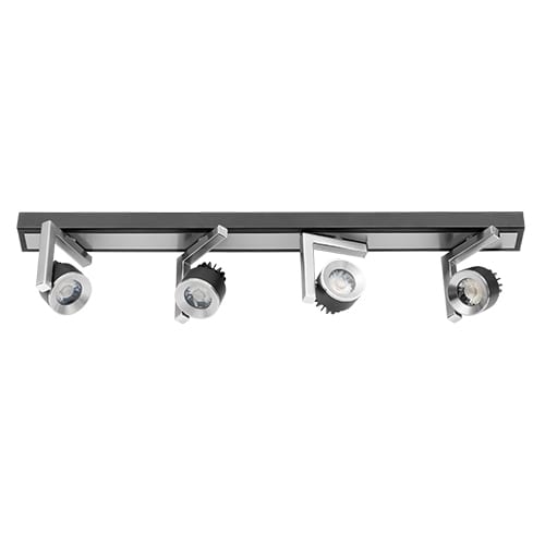 LED спот осв. тяло за стена 4х5W, 2700K, Графит, Топла светлина, Невлагозащитено
