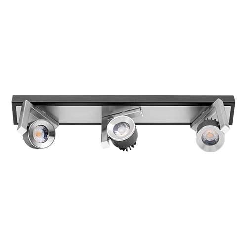 LED спот осв. тяло за стена 3х5W, 2700K, Графит, Топла светлина, Невлагозащитено