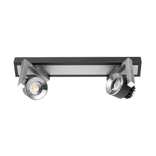 LED спот осв. тяло за стена 2х5W, 4200K, Графит, Неутрална светлина, Невлагозащитено