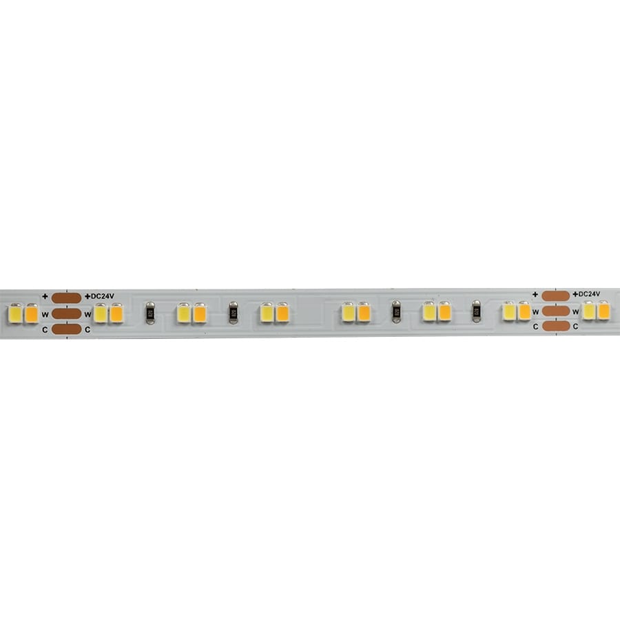 Професионална LED лента CCT 18W/m, 5м, 2700K-6500K, 24V DC, Неводоустойчива, 120 LEDs/m, 120°, SMD 2835