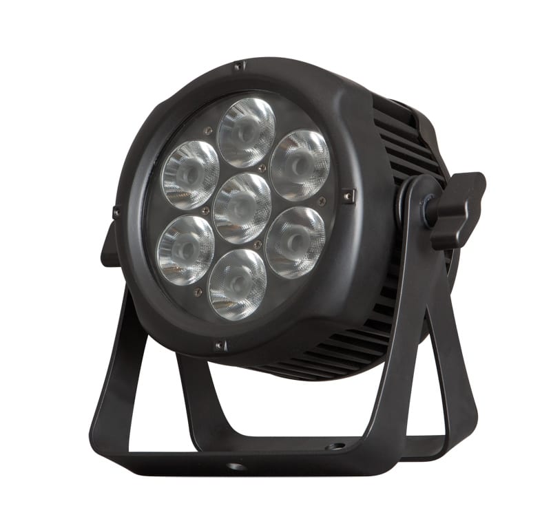 LED DMX прожектор 80W, RGBW, 220V-240V AC, 10°, IP65, CREE